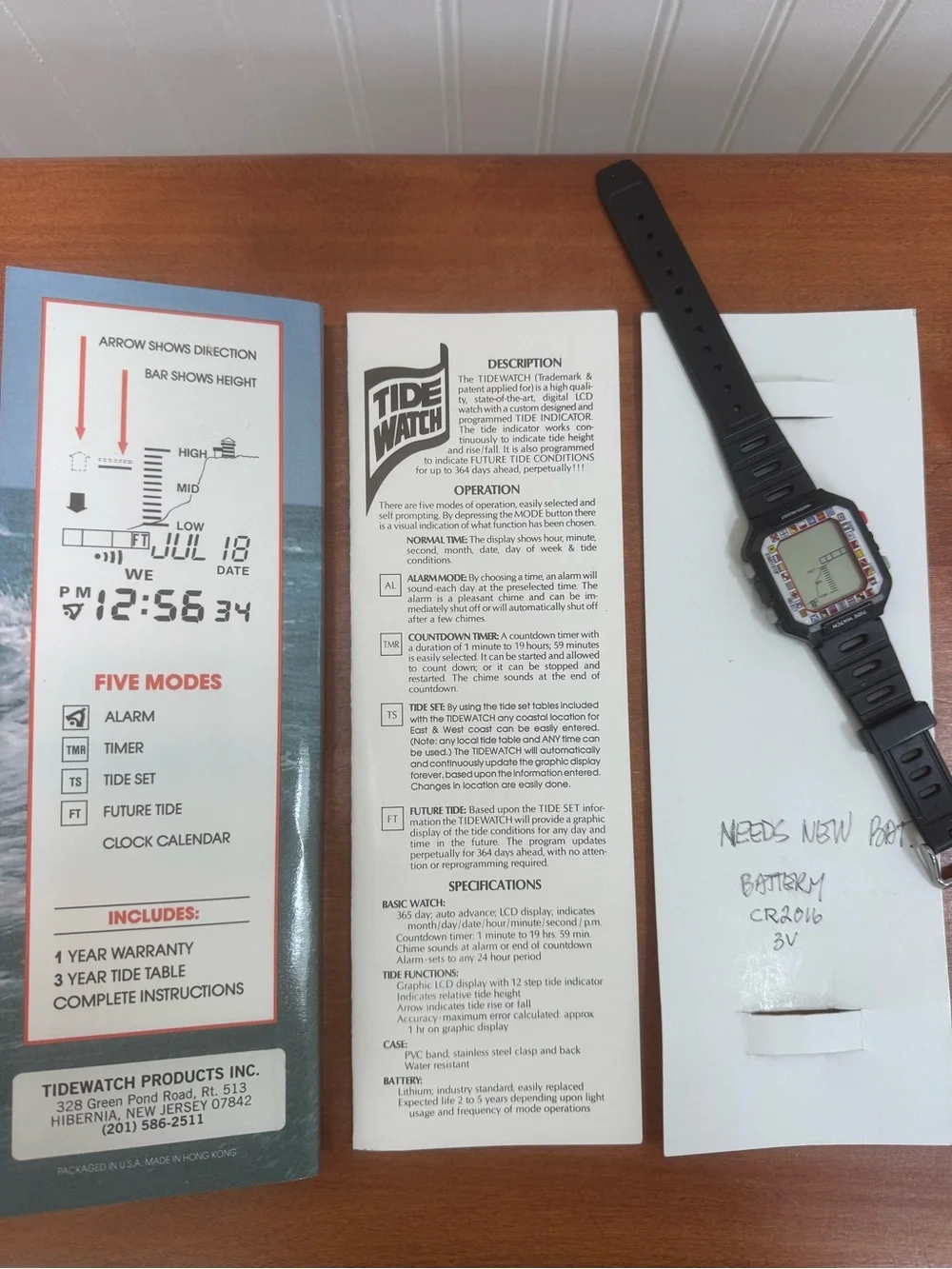 Tide Watch Digital Tide Table Smartwatch - Black